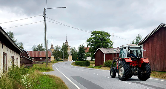 Typical village reaod in north part of Finland